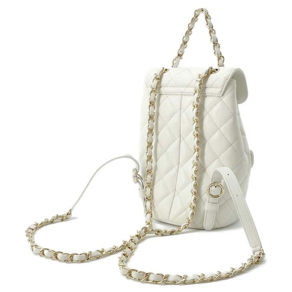 Chanel Matelasse Caviar Mark White Backpack Coco Skin - Picture 1 of 16